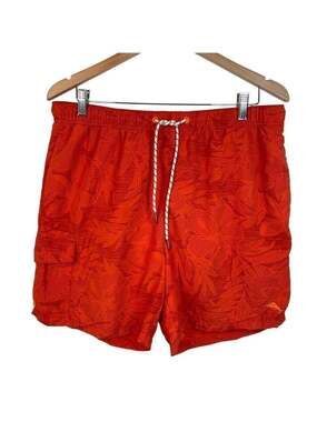 Tommy Bahama Mens Relax Mesh Lined Swim Trunks Size XL Orange Pull On Summer Lg.